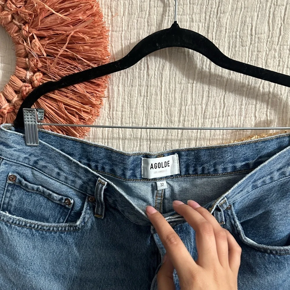 AGOLDE Women's Blue Denim Shorts Sz 32